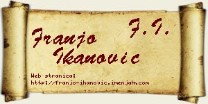 Franjo Ikanović vizit kartica